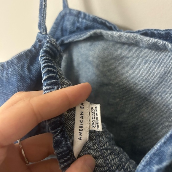 American Eagle Outfitters Denim Cami Cropped Top - Picture 3 of 3